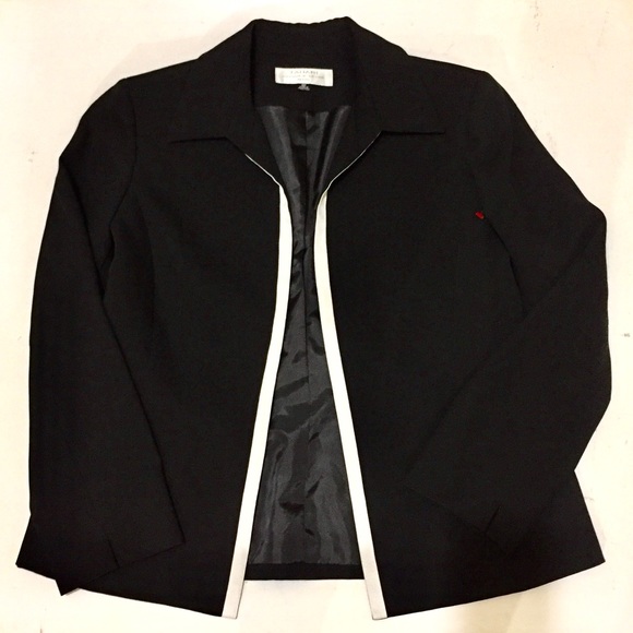 🌹HPx4🌹Textured Open Front Striped/ Piping Jacket - Picture 2 of 5